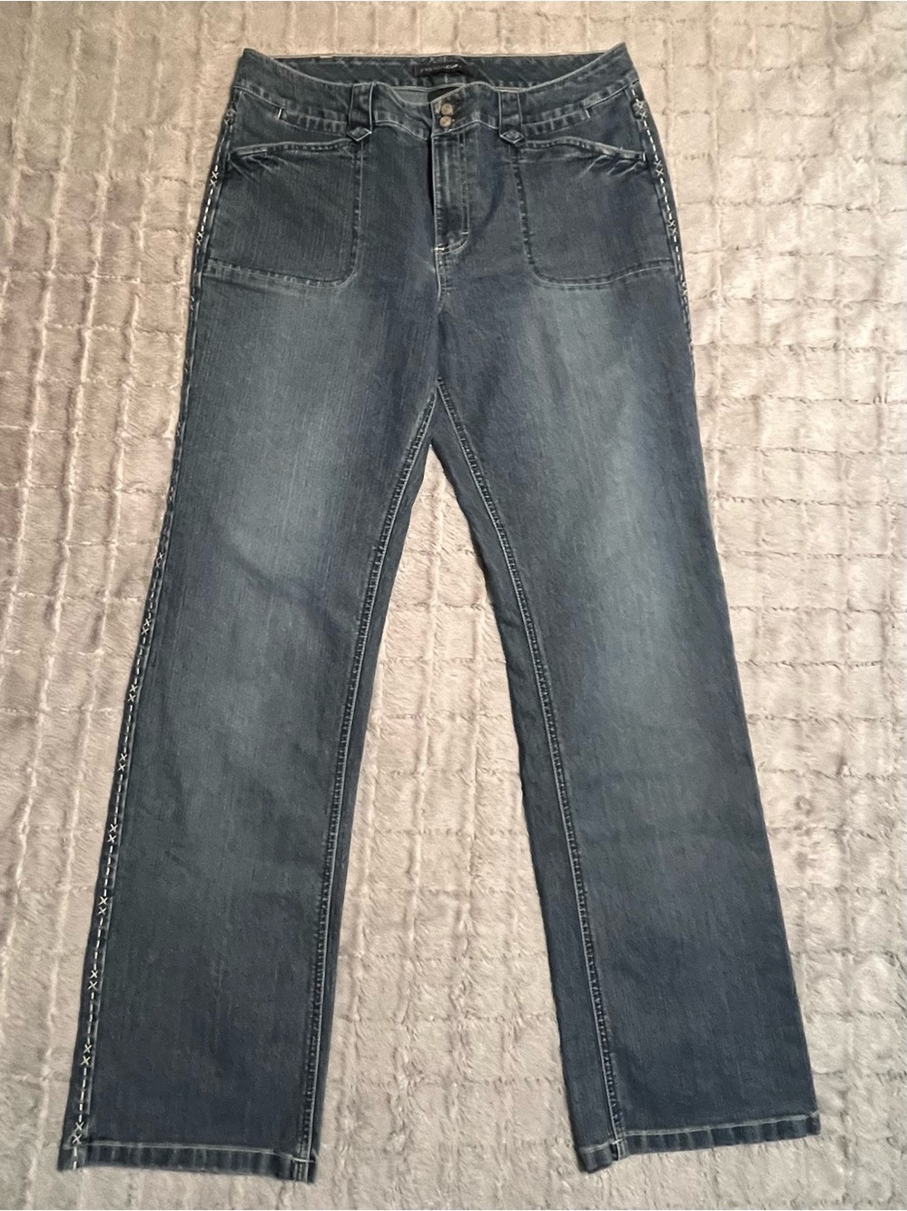 French Cuff Straight Leg Jeans